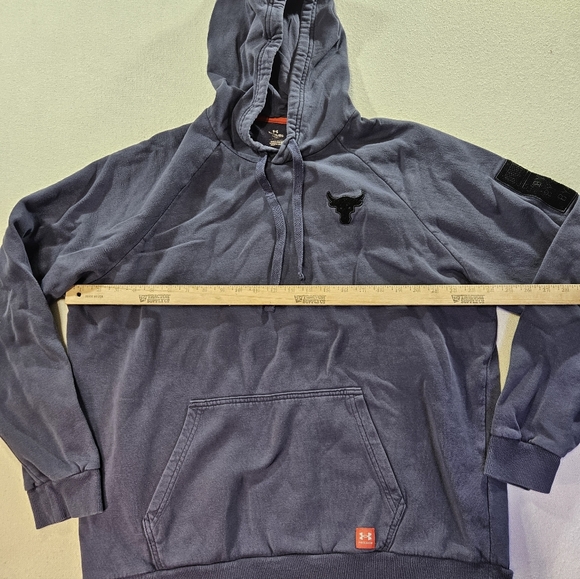 Under Armour Project Rock Hoodie Men’s XL Gray Bull Logo - Picture 5 of 9
